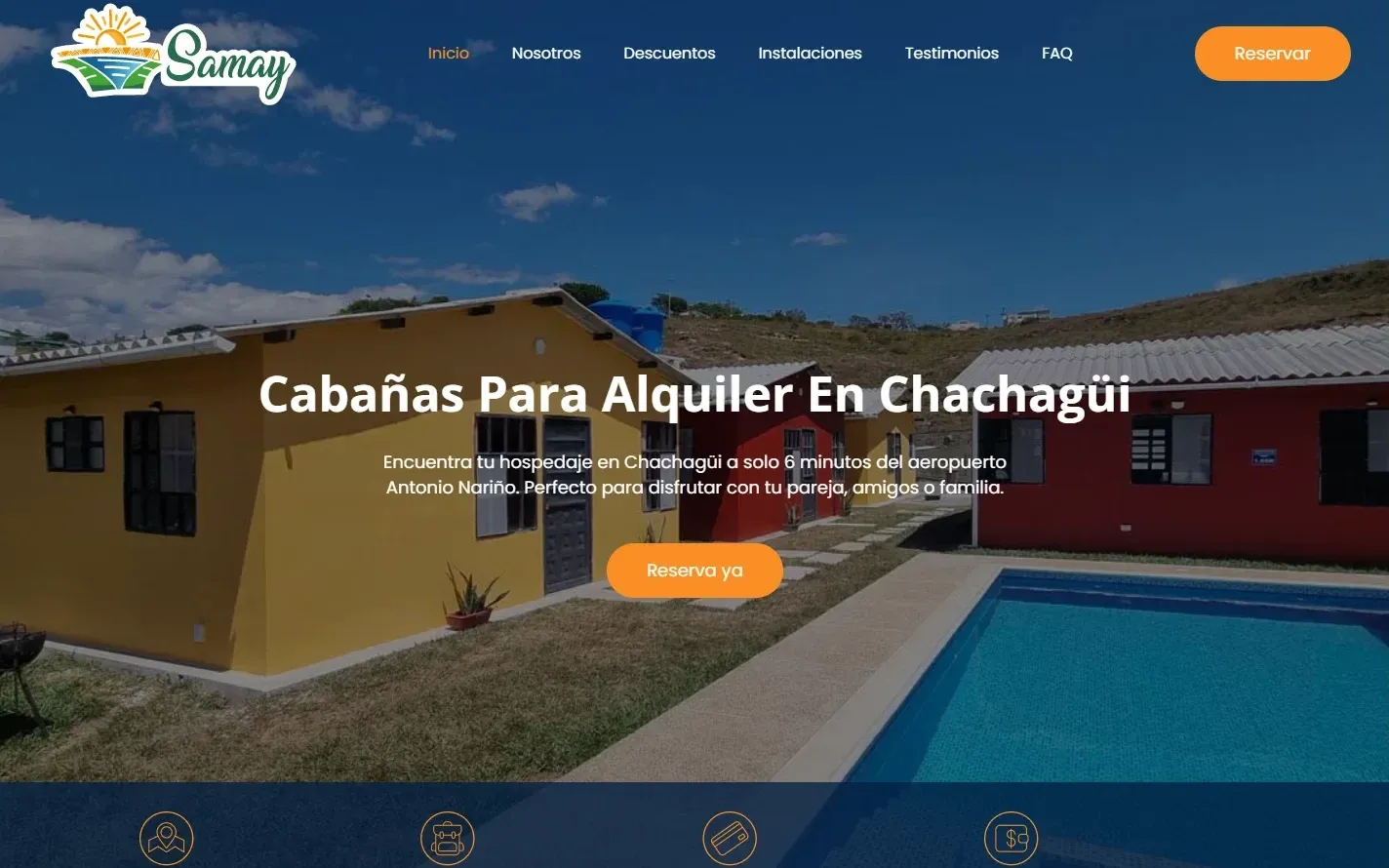 Landing Page example — homepage of cabanassamay.com